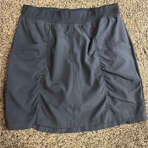 RBX Charcoal Athletic Ruched Pocket Mini Skirt